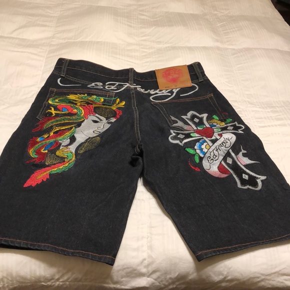 Ed Hardy Denim Shorts By Christian 